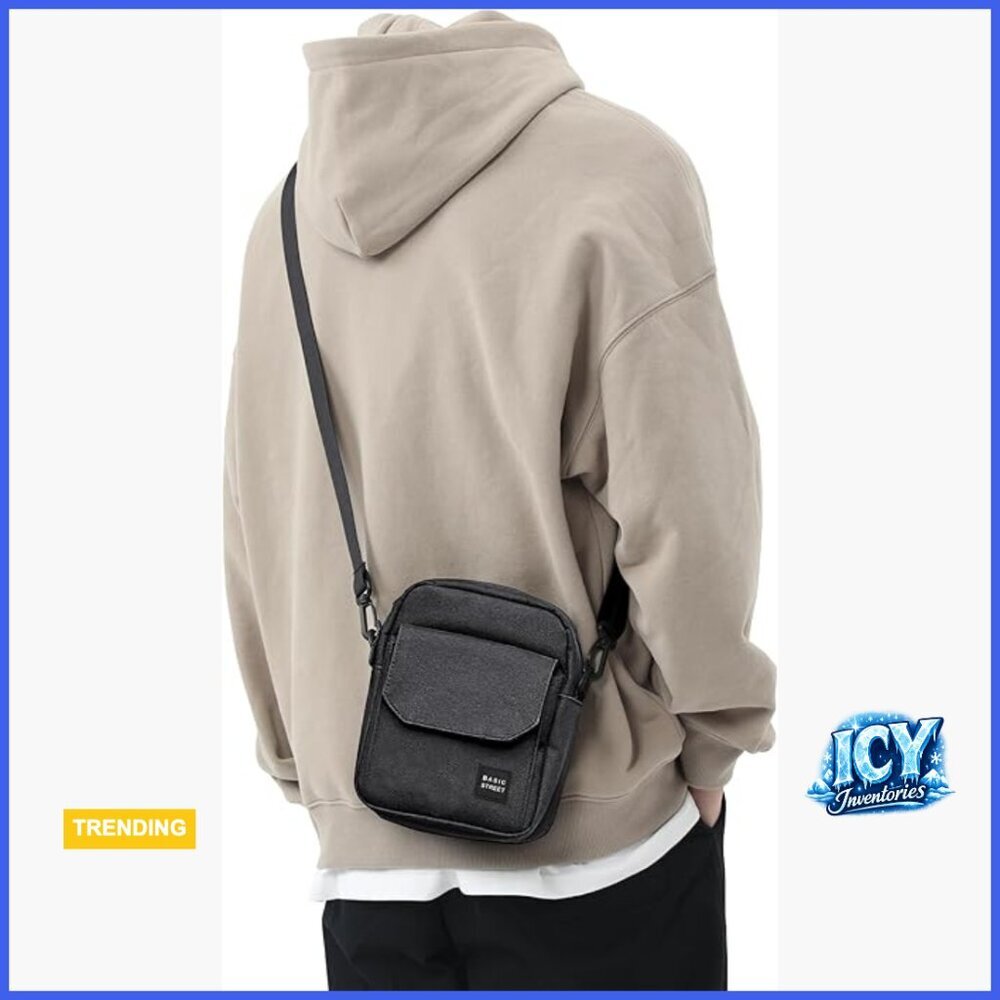 Nylon Crossbody Bag Mini Messenger Bag Adjustable Strap